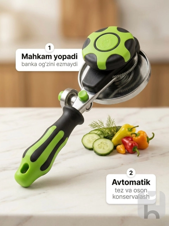 Avtomatik bankalar yopish mashinasi, universal, 10 soniyada, konservalash uchun