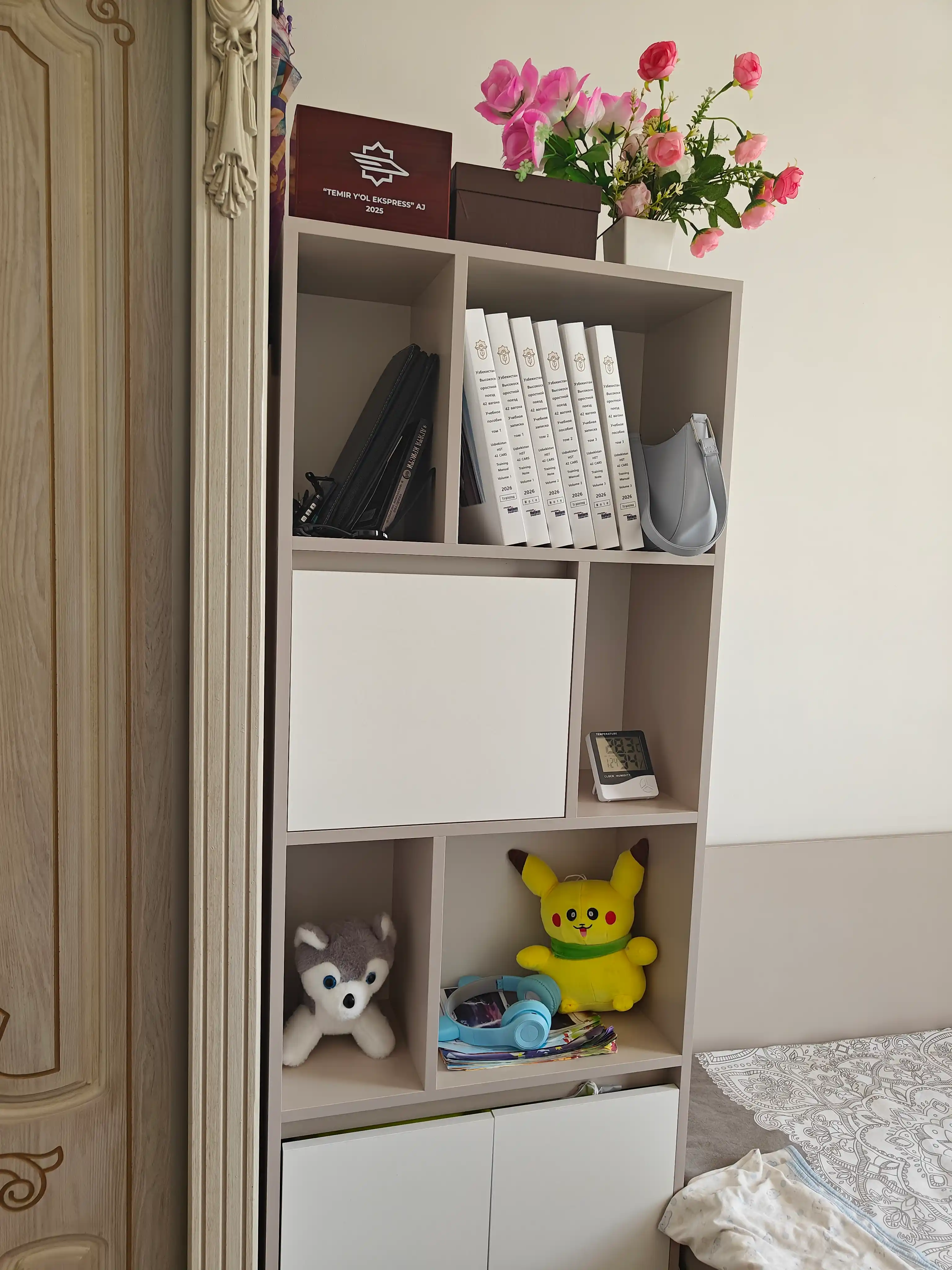 Bordo 60 - 180x60x25 sm, javoni, kitob javoni, qalamdon uy uchun mebel (yig‘ilgan holatda)