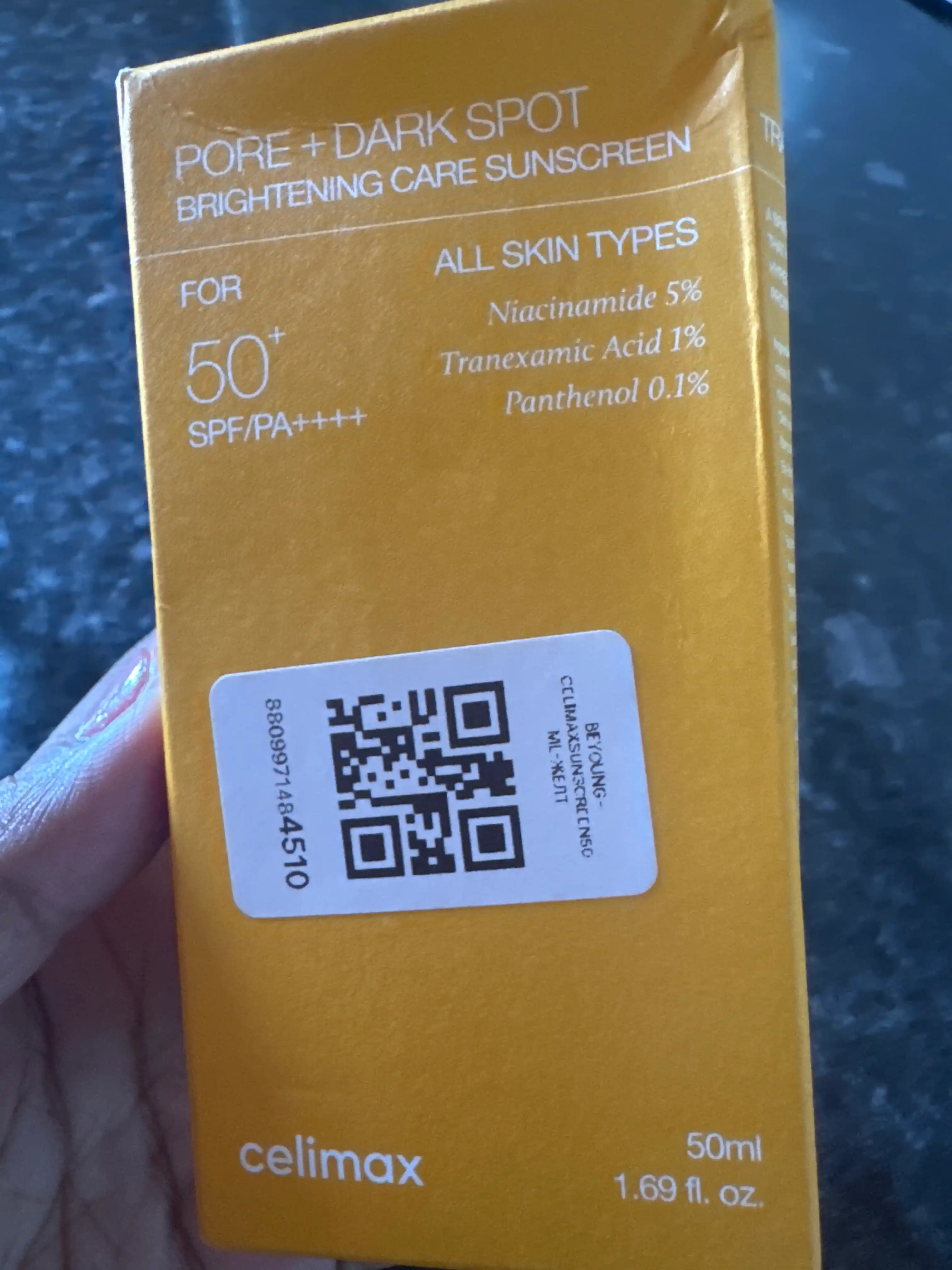 Yuz uchun pigmentatsiyaga qarshi yorqin quyosh kremi, Celimax, Pore+Dark Spot, 50 ml