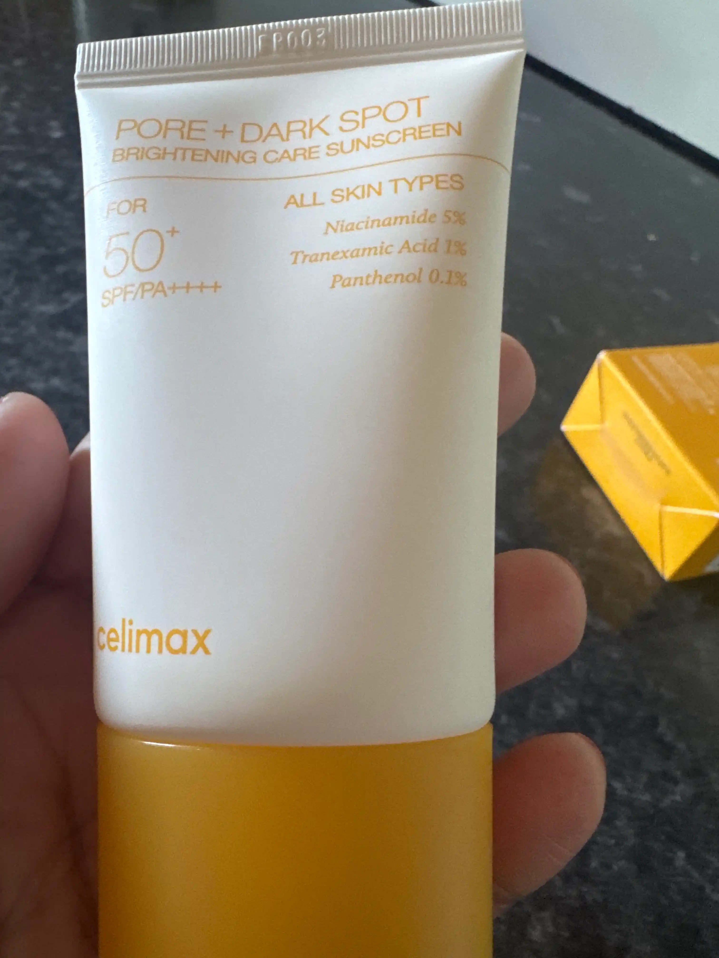 Yuz uchun pigmentatsiyaga qarshi yorqin quyosh kremi, Celimax, Pore+Dark Spot, 50 ml