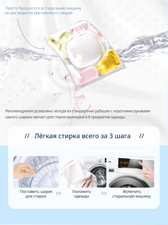 BOTARE 100 ароматических капсул для стирки листовой порошок капсулы для стирки