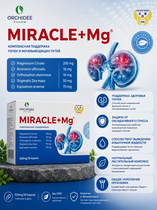 Miracle+Mg — магний цитрат с растительными экстрактами для нервной системы - 