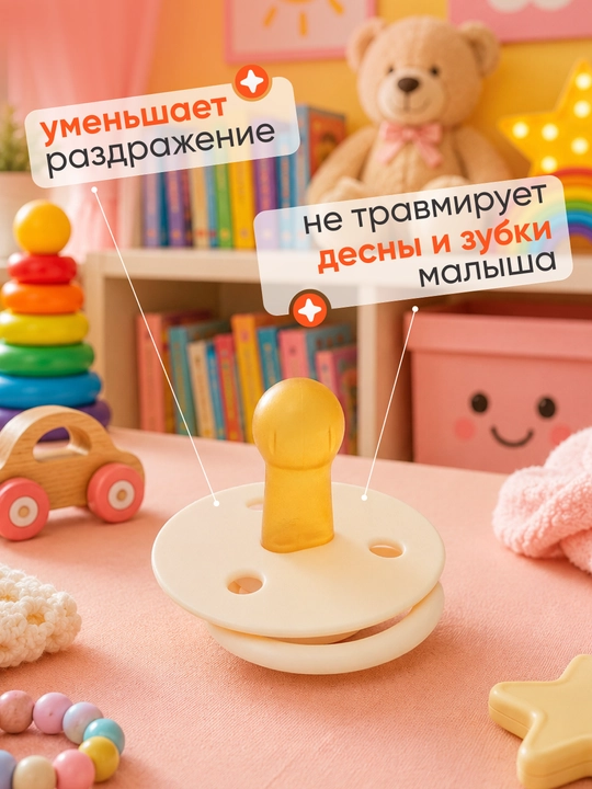 SAFF so'rg'ichlar tabiiy lateksdan, 0 - 6 va 12+ oylik bolalar uchun