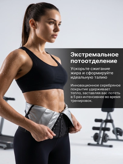 Пояс-сауна Esfure Lumina для похудения сжигание жира фитнес коррекция