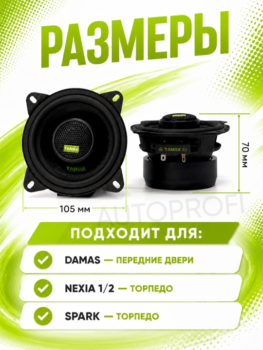 Автомобильные колонки Tanbx, акустическая система, динамики комплект из 2-х штук