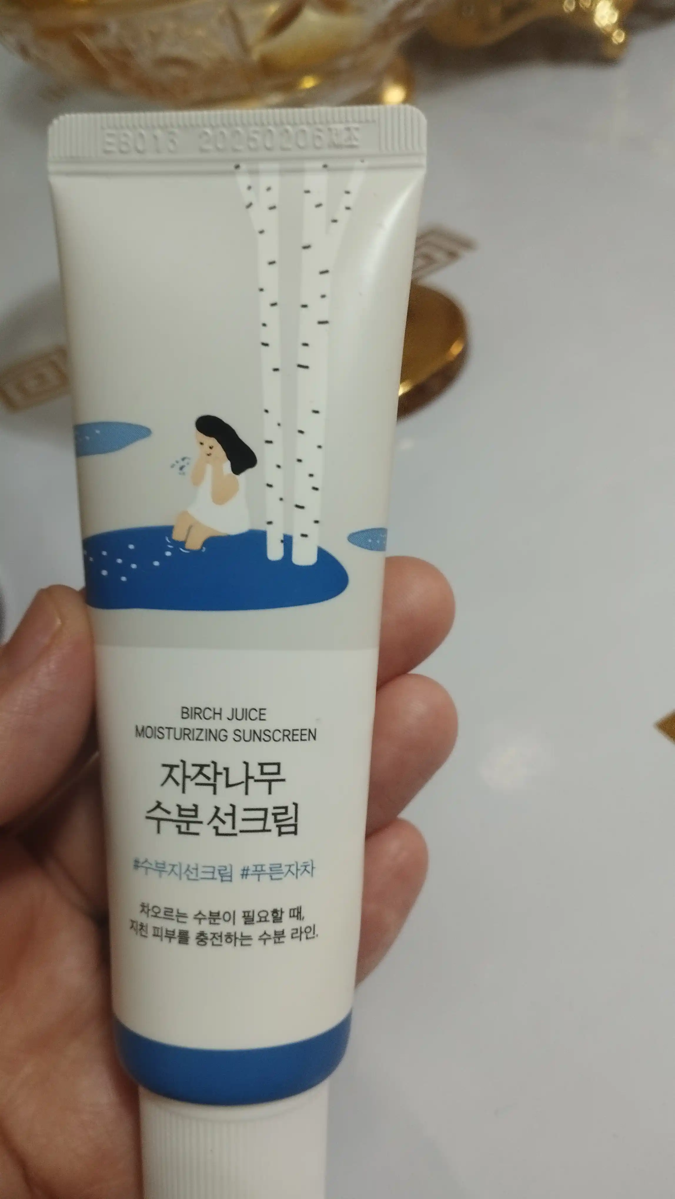 Увлажняющий санскрин с берёзовым соком Round Lab Birch Moisture Sun Cream, 50мл