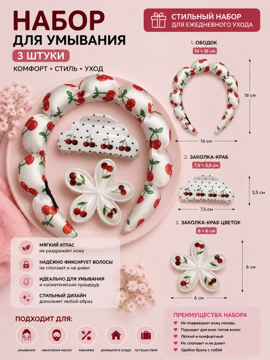 Yuvinish va pardoz qilish uchun boshga qo‘yiladigan kosmetik bog‘lam