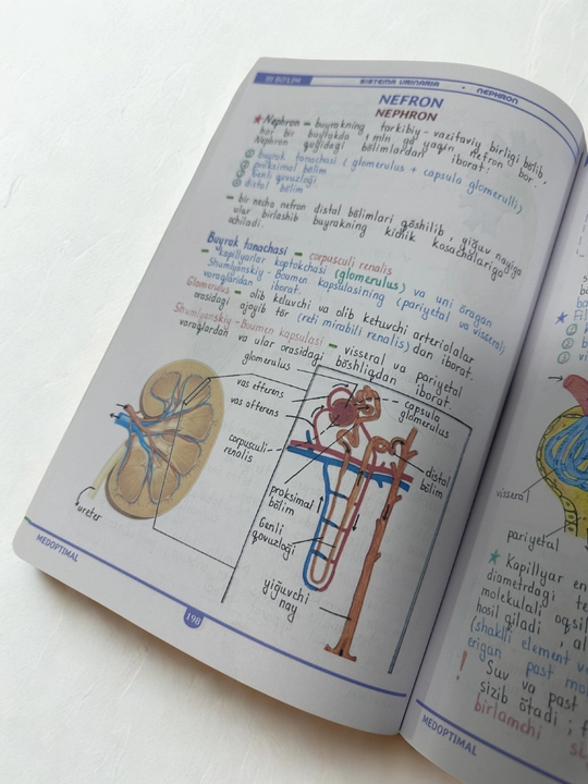 Tibbiyot kitobi, MEDoptimal anatomiya, tibbiyot talabalari uchun darslik, qo‘llanma
