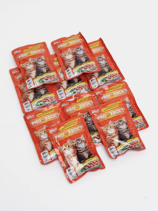 ProXвост mushukchalar uchun nam yem, sousdagi jo‘ja bilan, 85 gr 10 dona