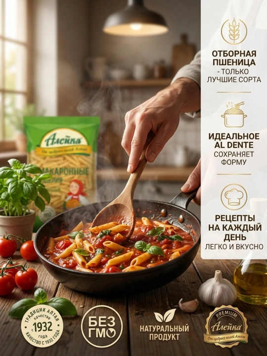 Makaron mahsulotlari "Aleyka", Silliq perya, oliy nav, 400 gr