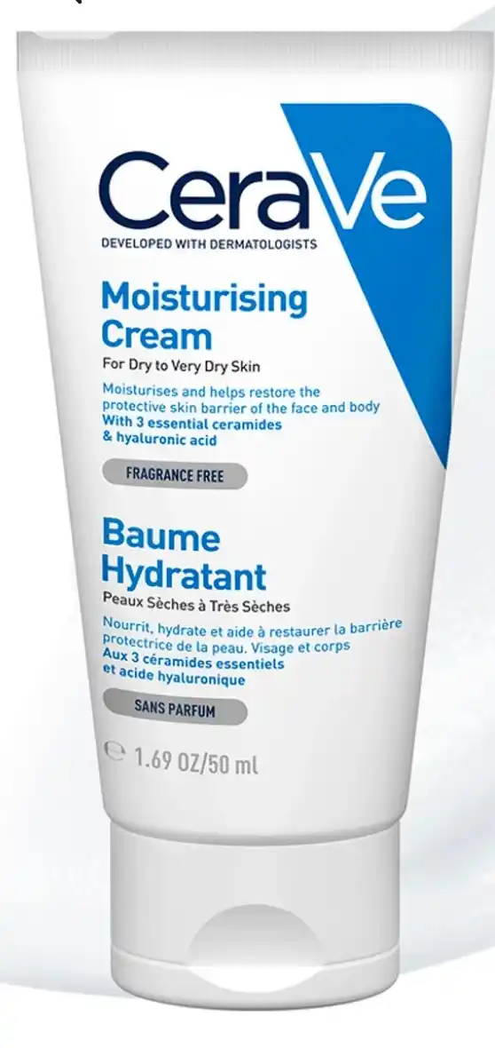 CeraVe Quruq va juda quruq yuz va badan terisi uchun namlantiruvchi krem, 50 ml
