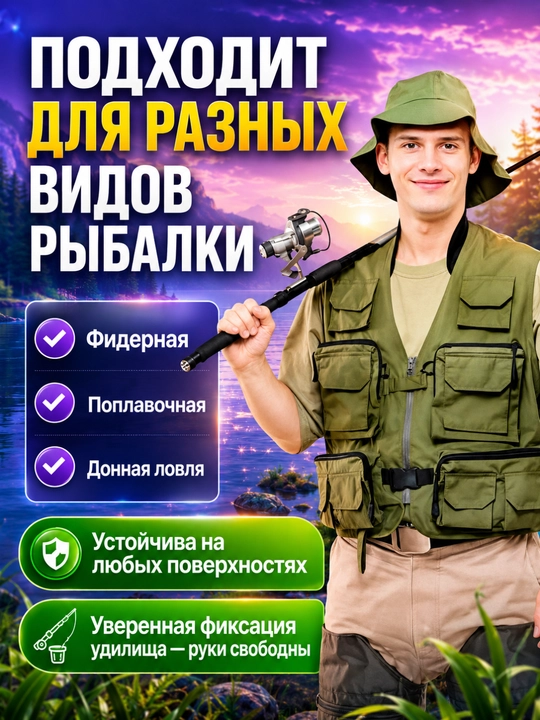 Подставка тренога для удочки удилищ спиннинга