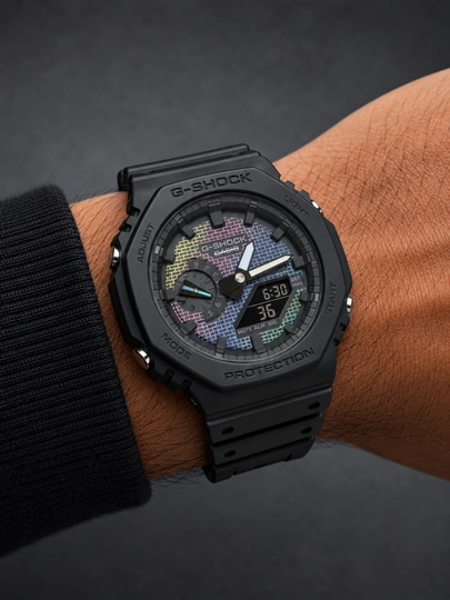 Мужские спортивные часы G-SHOCK, ударопрочные тактические электронные наручные часы — WTCLINE-GSHOCK-ЧЕРНСТЕ
