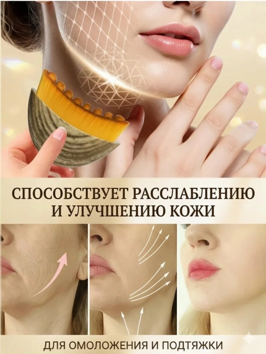 Massaj chòtkasi, yuz uchun massajor, guasha va limfodrenaj effekti, butun tana uchun