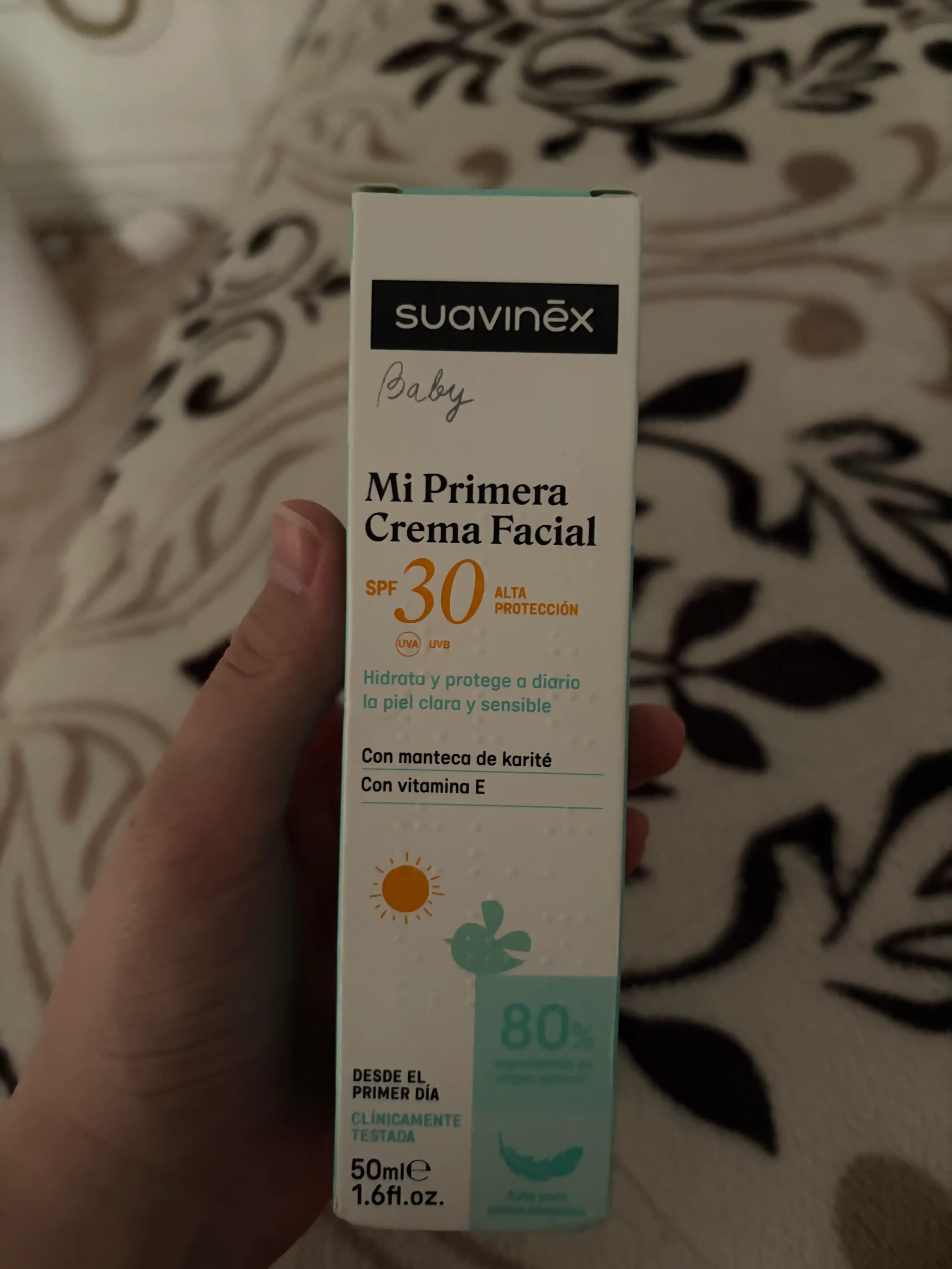Детский солнцезащитный крем для лица Suavinex, 0+ месяцев, 30 мл