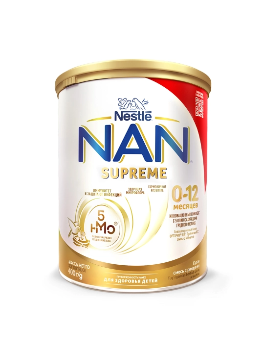 Quruq chaqaloq aralashmasi "NAN Supreme" E107, sut, 0-12 oy, 400 g - 