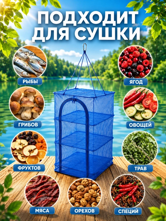 Подсачок для ловли рыбы, сгибаемый, с телескопической ручкой