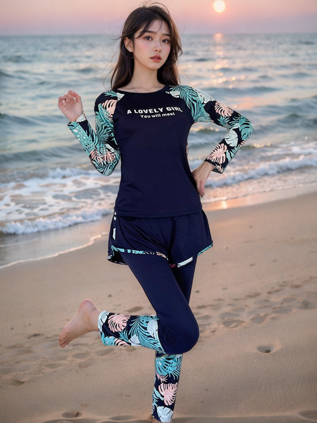 Ayollar cho'milish kiyimi, o'lcham 40kg-100 kg gacha, burkini, suzish kiyim
