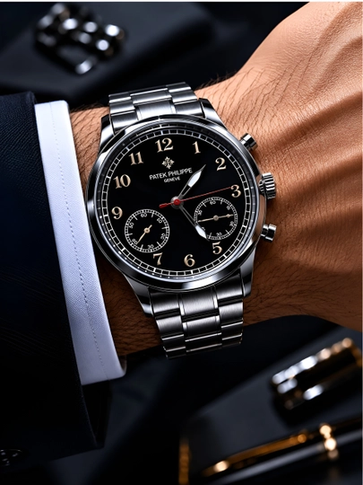 Часы Patek Philippe в коробке — 99777-SO6AT-СЕРЫЙ