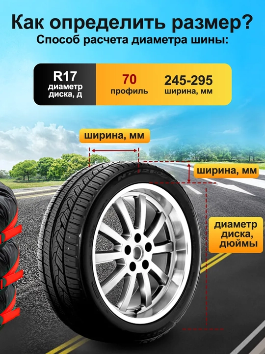 Чехлы для хранения и транспортировки колес R17-21, комплект 4 шт