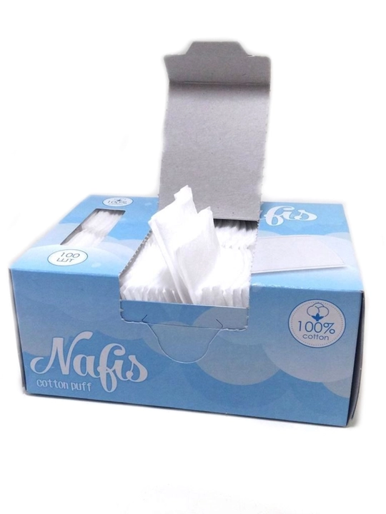 Nafis CottonPuff to'rtburchak shakldagi paxtali diskar, 100 dona - 