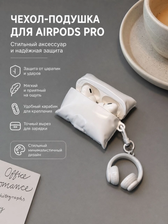 Чехол для беспроводных наушников AirPods pro 1, 2, AirPods 4 - 