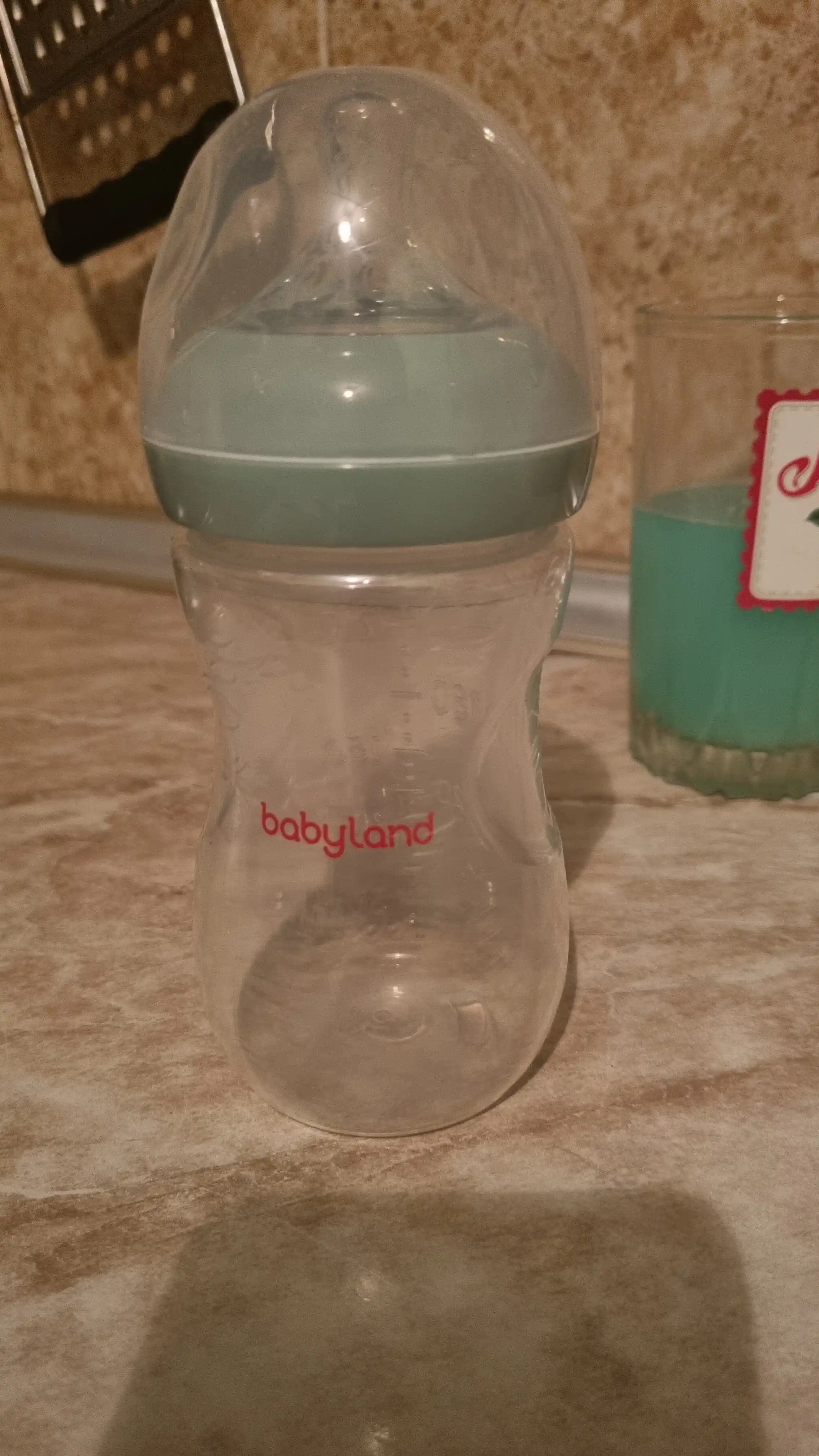 BabyLand tabiiy silikonli butilka, chaqaloqlarni ovqatlantirish uchun, 125, 260 ml hajmli