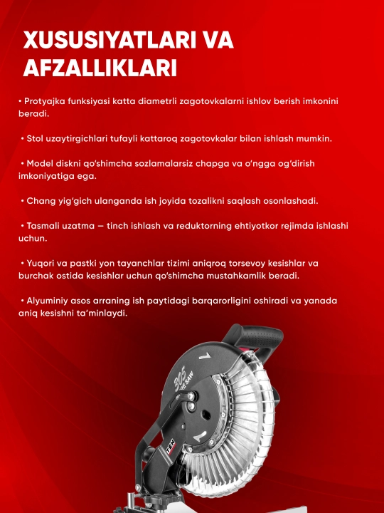 Professional arra TEH TMS30518, 305 mm, 4600 ayl/min, 1800 Vt