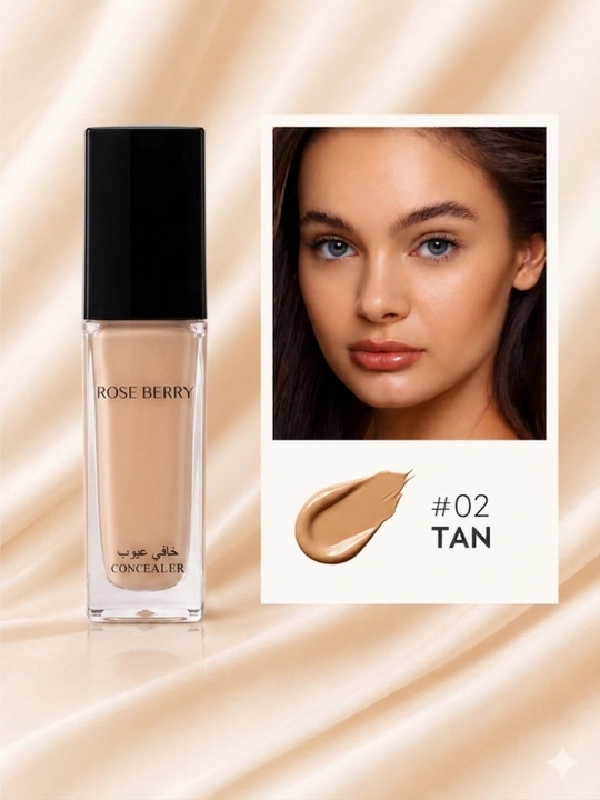 Teri kamchiliklarini yashirish uchun Rose Berry yuz uchun suyuq konsiler - 