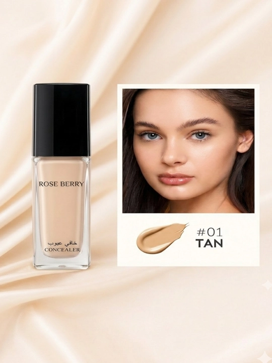 Teri kamchiliklarini yashirish uchun Rose Berry yuz uchun suyuq konsiler - 