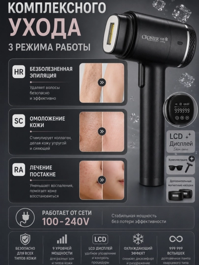 Фотоэпилятор CRONIER для домашнего использования