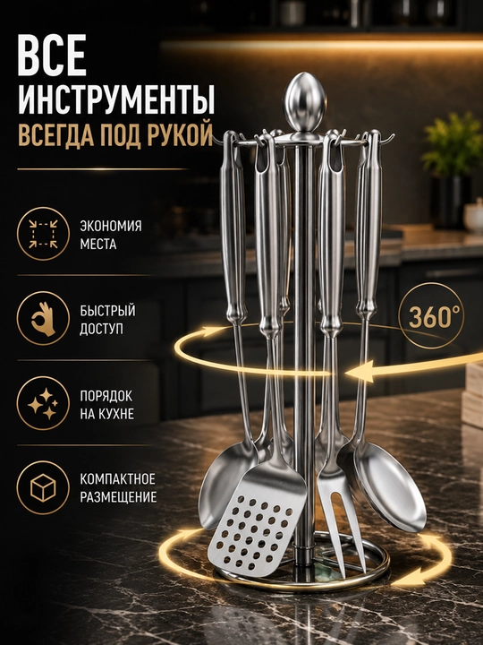 Набор кухонных инструментов, 6 предметов