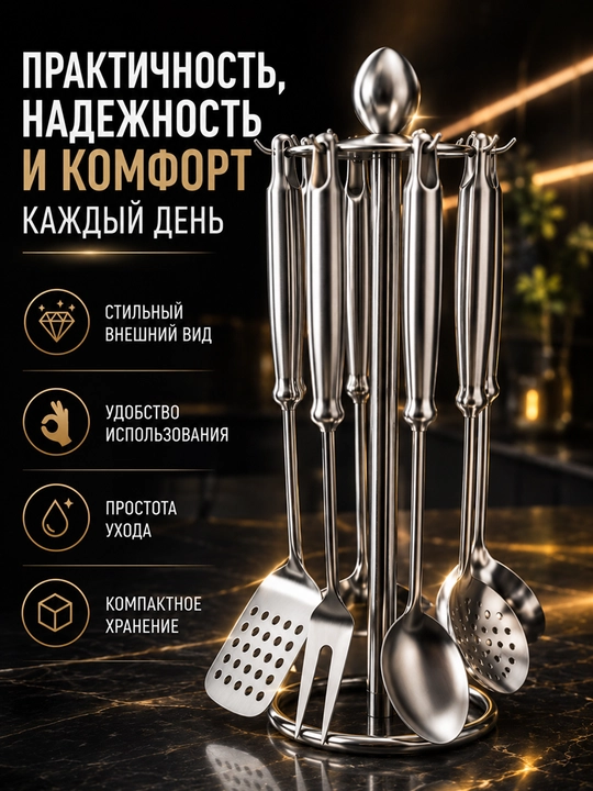 Набор кухонных инструментов, 6 предметов