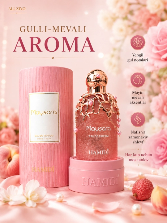 Ayollar Atiri Hamidi Maysara 100 ml, Parfyumlangan Suv