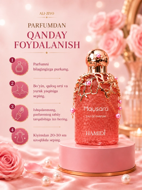 Ayollar Atiri Hamidi Maysara 100 ml, Parfyumlangan Suv