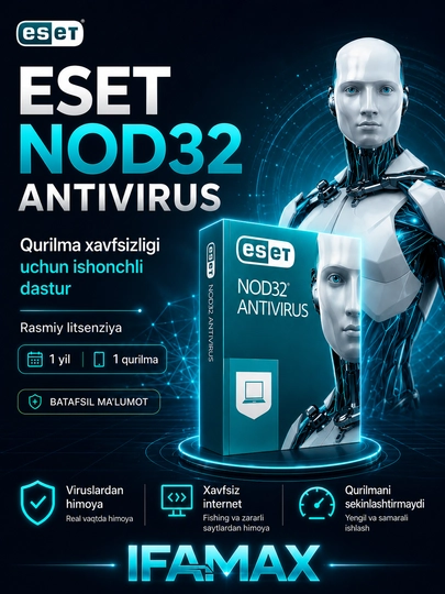 ESET NOD32 Antivirus лицензия 1 устройство 1 год