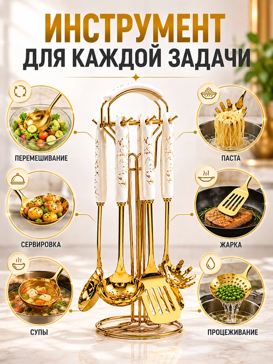 Набор кухонных инструментов, 6 предметов