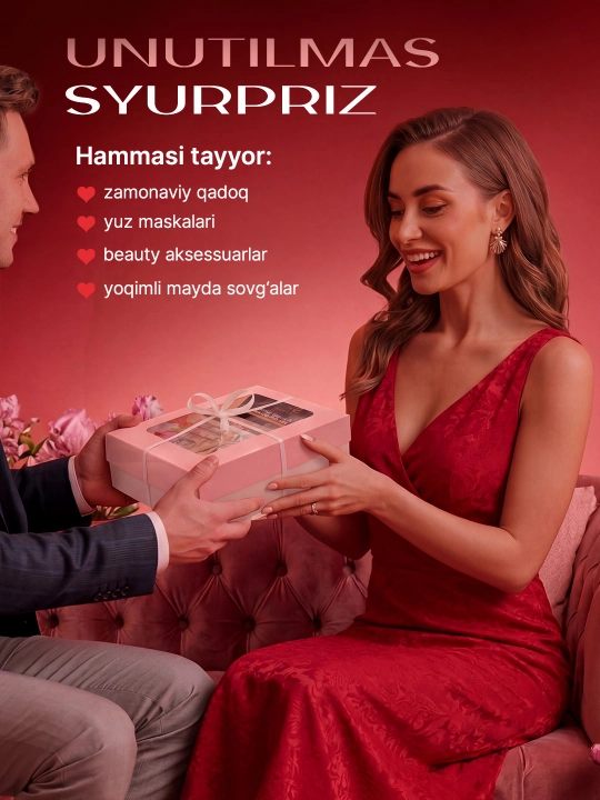 Ayollar uchun sovg‘a to‘plami, kosmetika, 11 tasi 1, qizlar uchun sovg‘a, beauty box