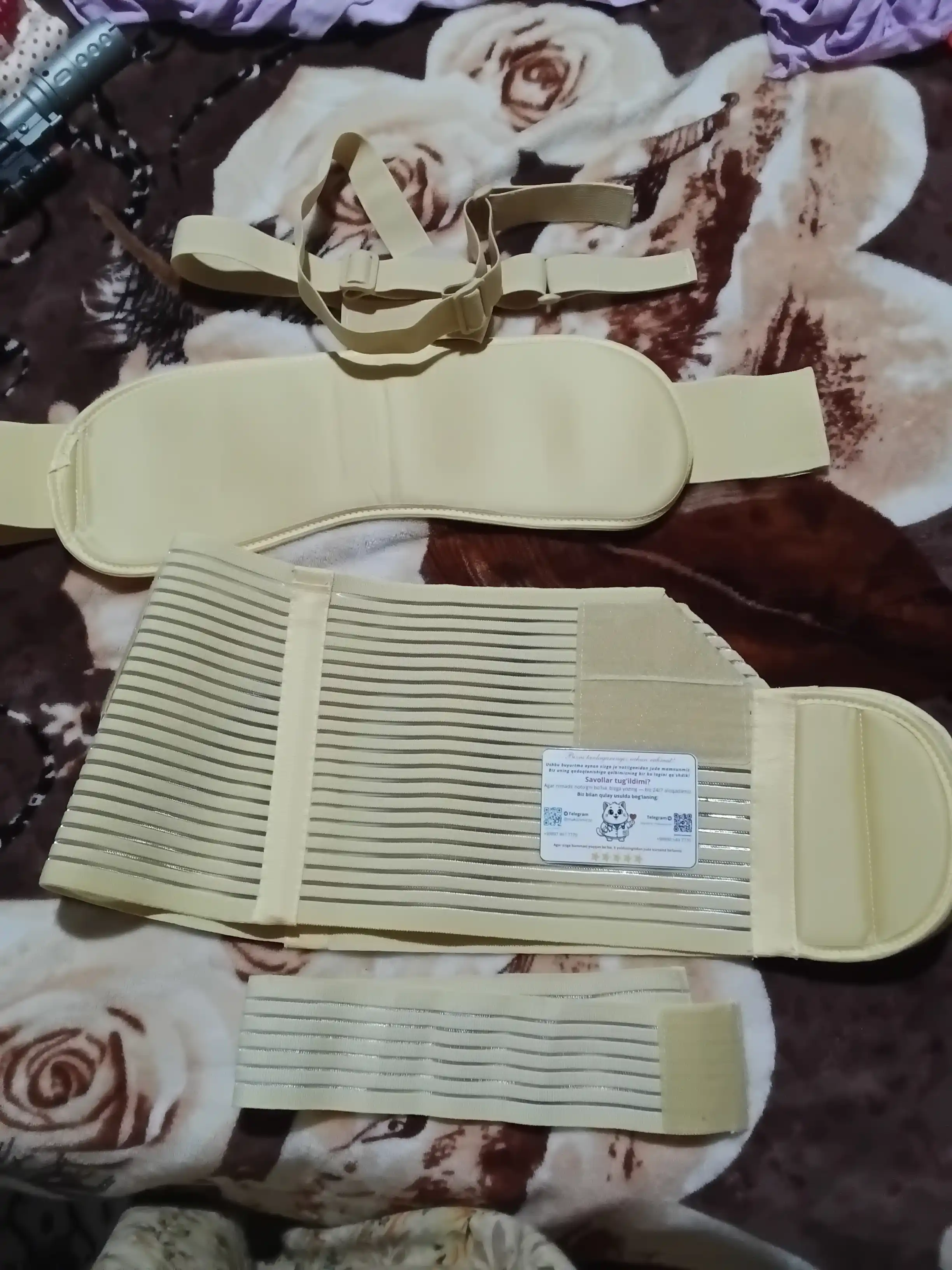 Elastik bandaj, tug‘ruqdan oldingi, yelkaga taqiladigan tasmali, 01979