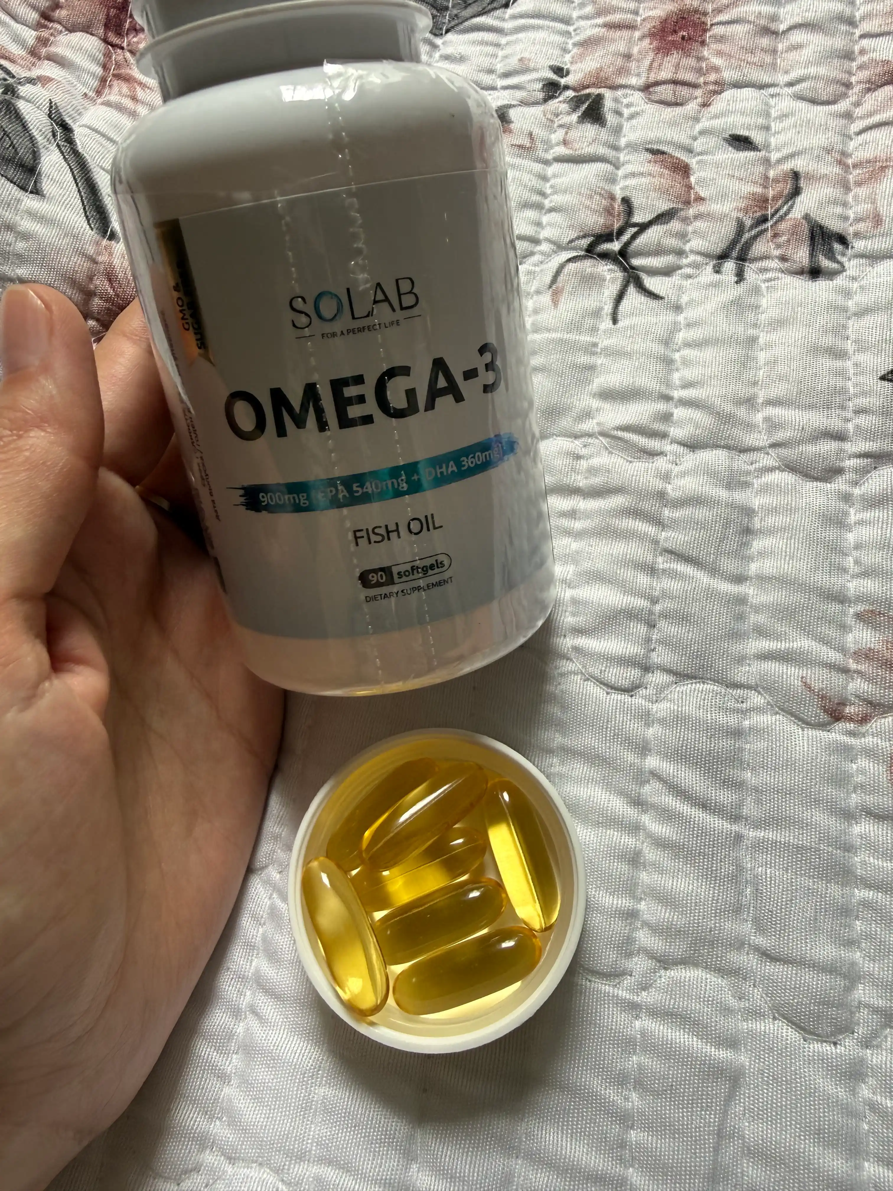 Omega-3, SOLAB, 900мг, 90 kapsula