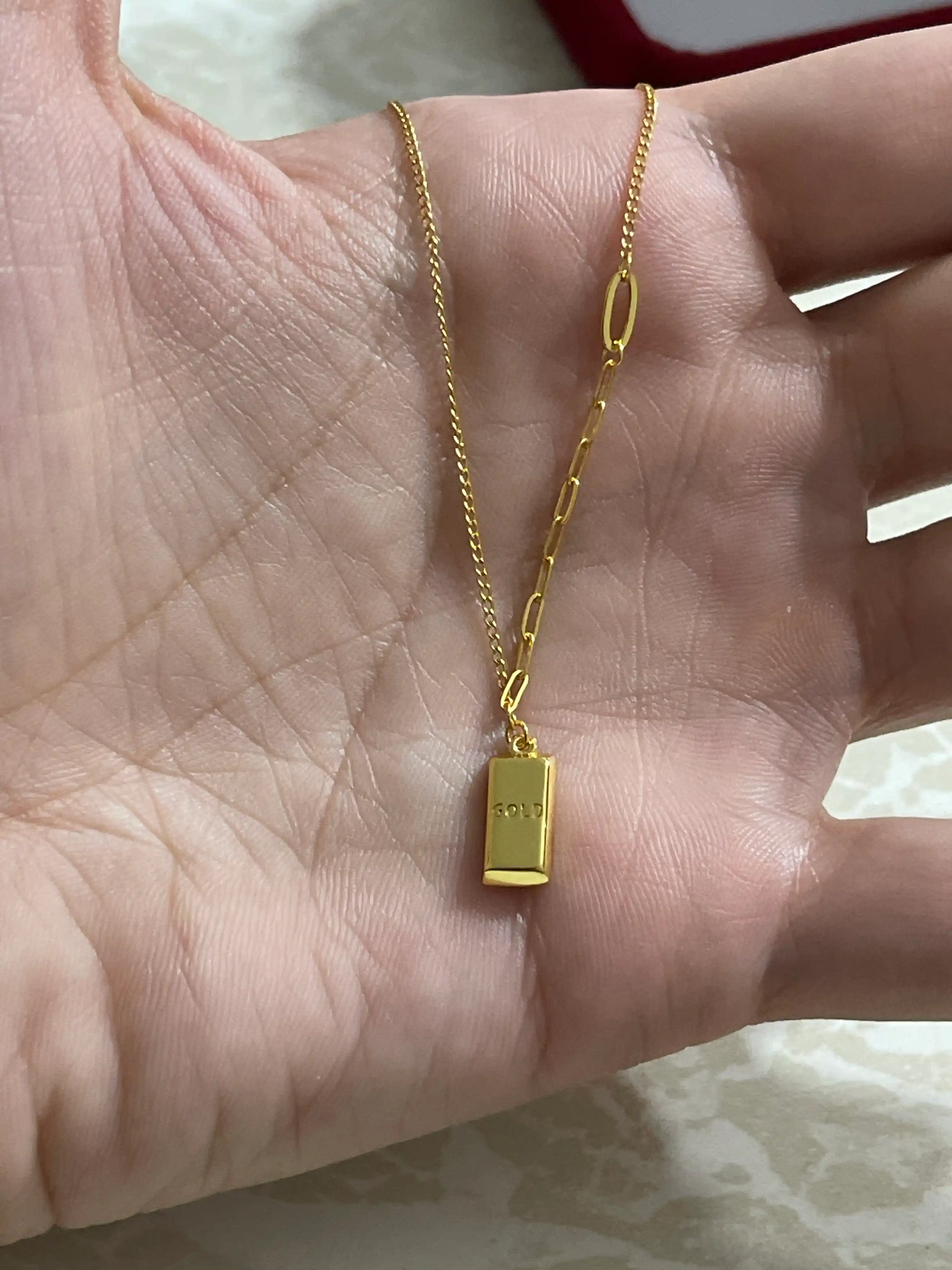 Женский кулон "GOLD" с цепочкой, из серебра 925 пробы, с позолотой, бренд "ALIXANDRA"