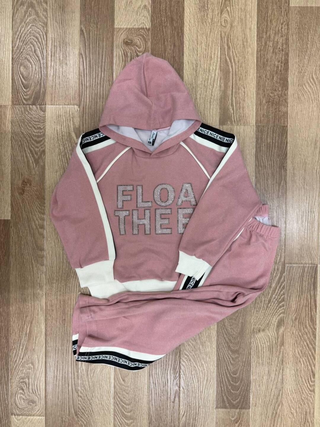 Детский спортивный костюм с капюшоном из бамбуковой ангорки FLOA THEE (осень-зима) - 
