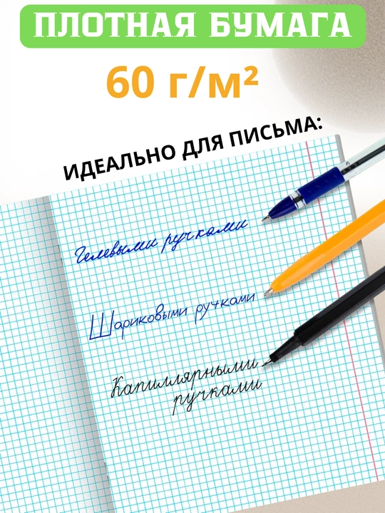 Daftarlar to‘plami A5, 96 varaq, 5 dona, kletka, maktab o‘quvchilari va talabalar uchun