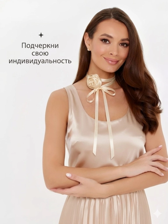 3 tasi 1 tada gulli choker, atirgul lentasi, ko'p funksiyali qo'l va soch taqinchoqlari