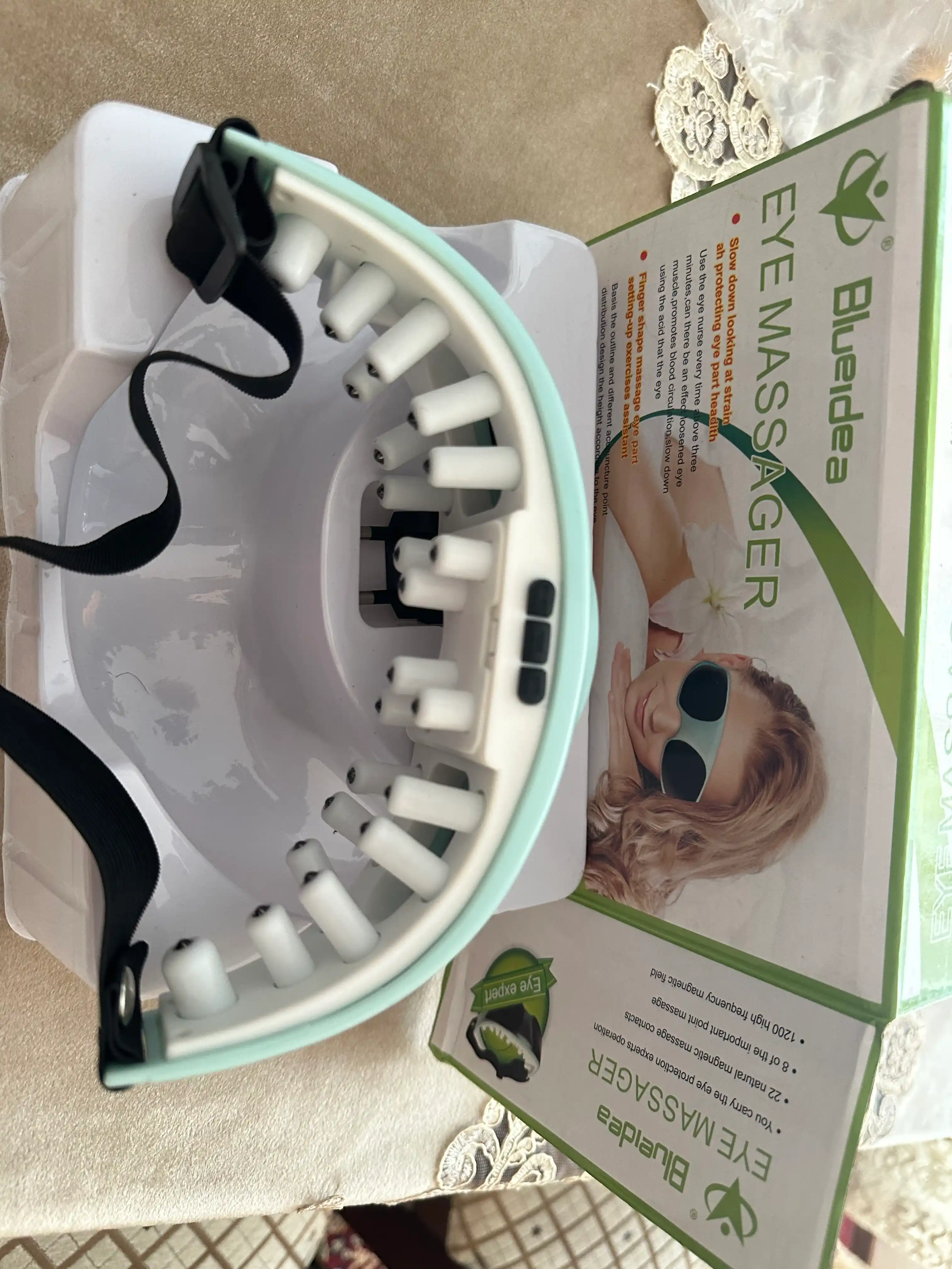 Ko‘z massajeri (Eye Massager) – Blueddea, elektr, ko‘z charchoqlarini kamaytiradi
