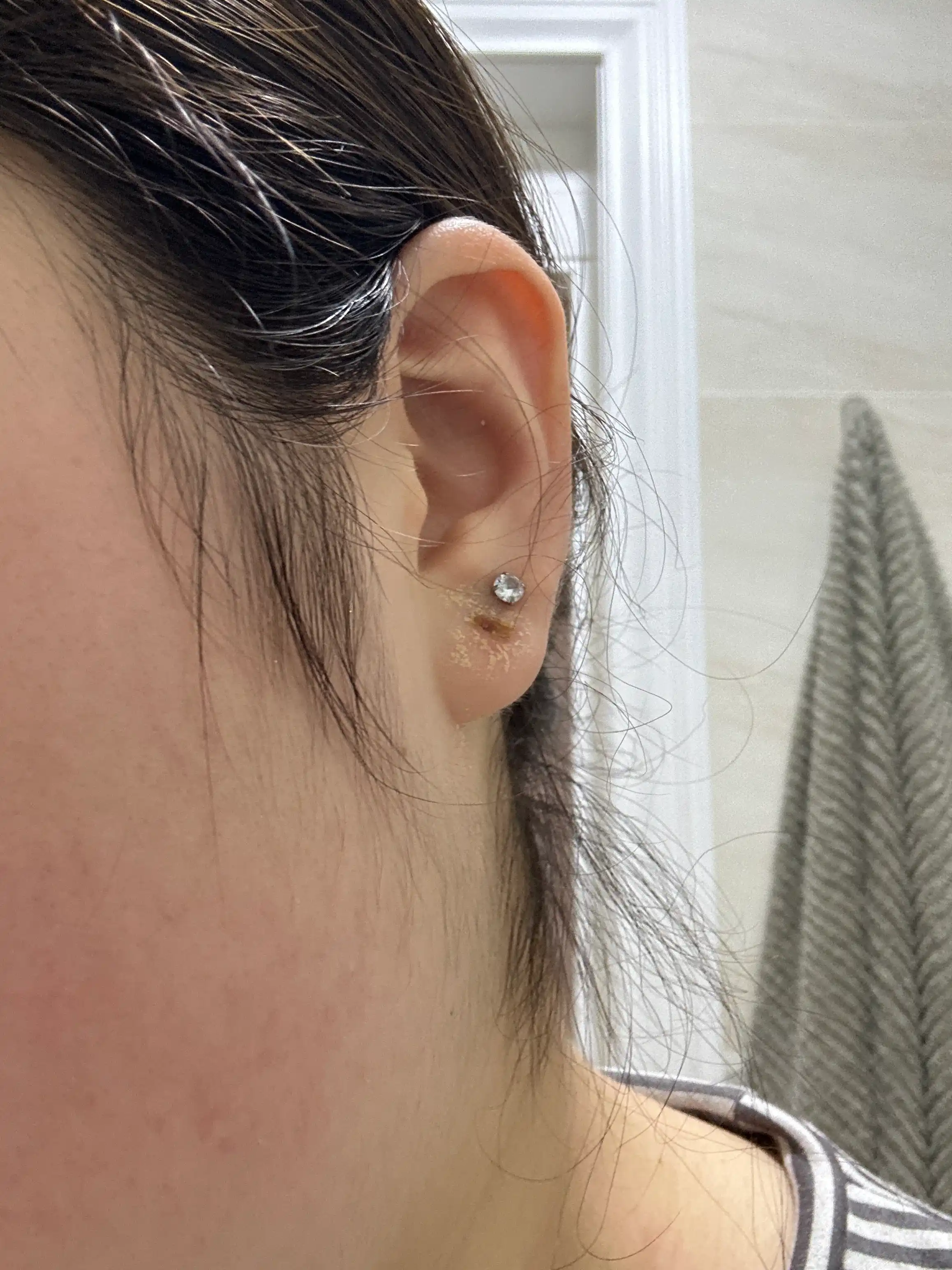 Серги женские из медицинской стали 2 в 1