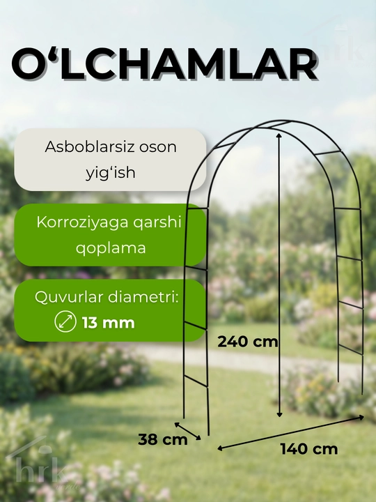 O'simliklar uchun bog' tayanchi, dekorativ ushlagich