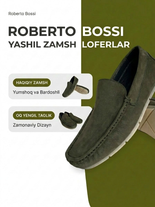 Мужские мокасины, 100% замшевые, туфли, лоферы Roberto Bossi, летние, классические