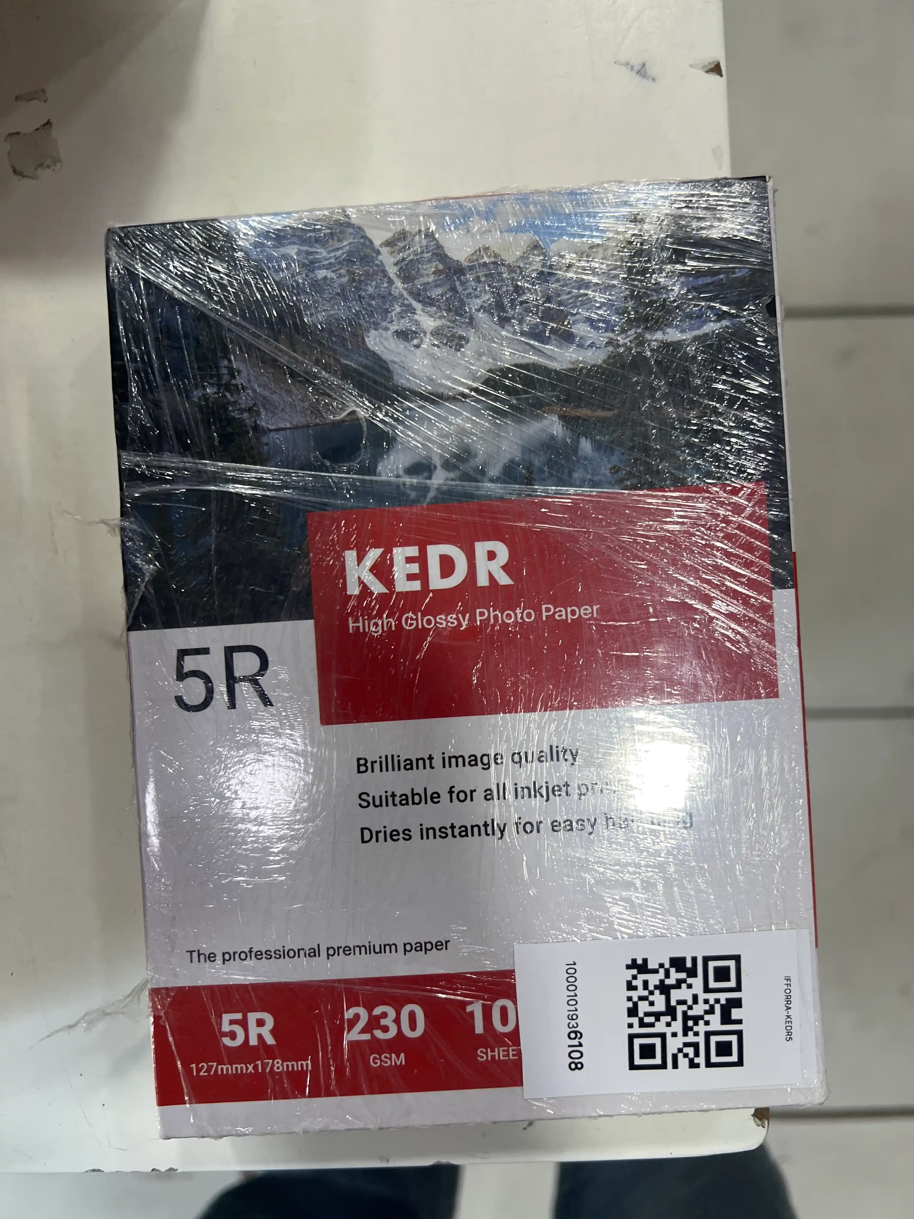 Фотобумага KEDR 5R глянцевая 230 GSM 100 листов — фотобумага для цветного принтера, 127x178 мм