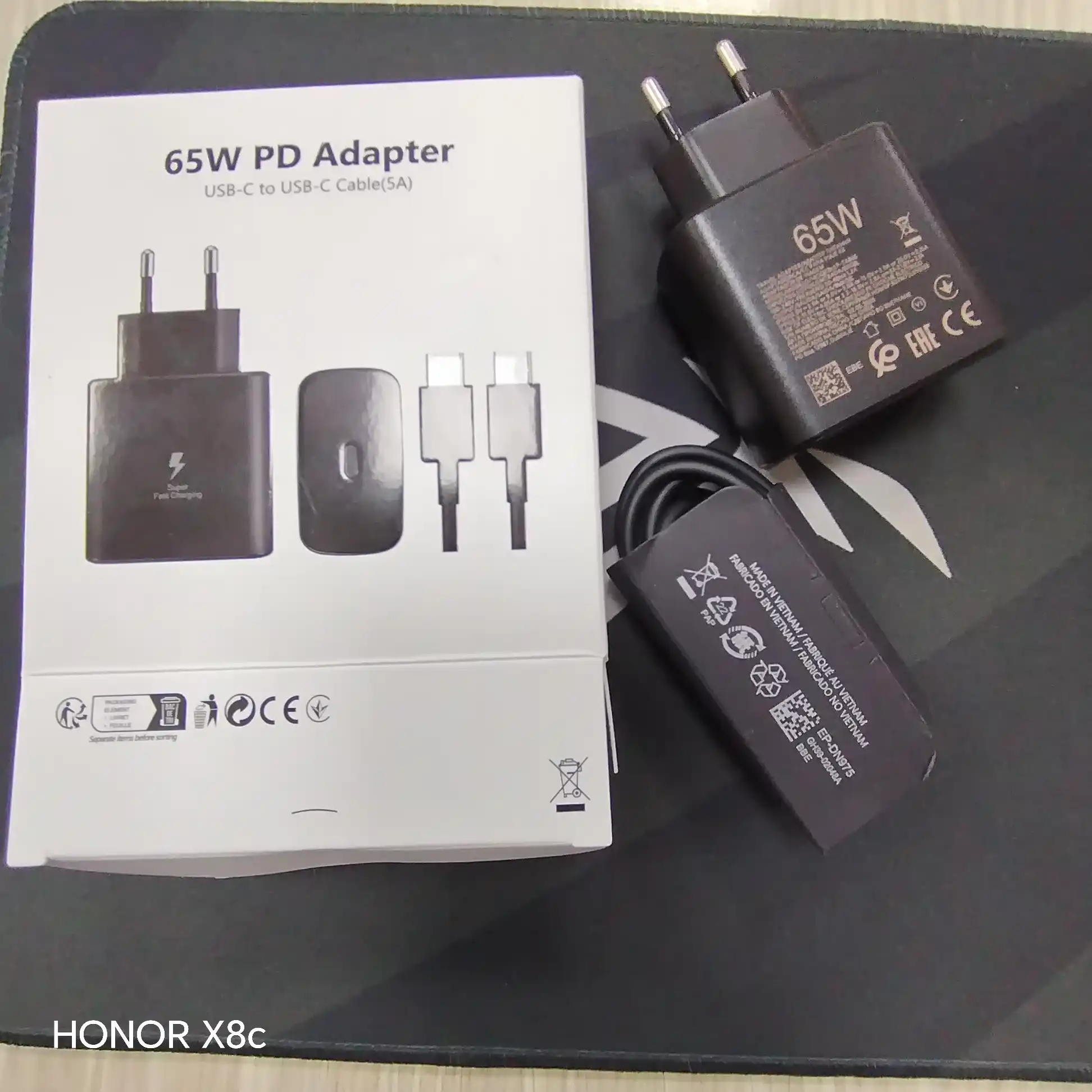 Зарядное устройство 45/120 Вт PD, USB-C, с кабелем 5A/6A – для Samsung и Xiaom
